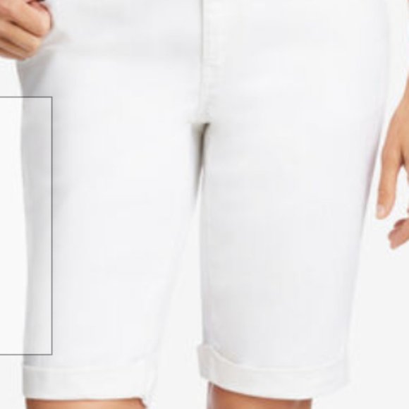 Woman Within Pants - Woman Within Stretch Jean Bermuda Short-Size 16W-White